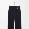 Hose aus Wolle Dunkelblau
