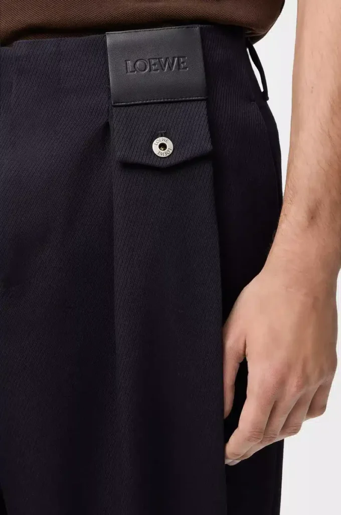 Hose aus Wolle Dunkelblau