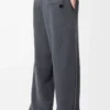 Hose aus Wolle in Grau Melange