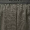 Hose aus Wolle in Khaki-Grün