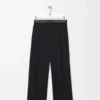 Hose aus Wolle Schwarz
