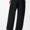 Hose aus Wolle Schwarz