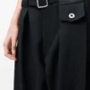 Hose aus Wolle Schwarz