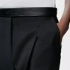 Hose aus Wolle Schwarz