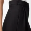 Hose aus Wolle und Seide Schwarz