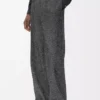 Hose aus Wollmischung in Grau Melange