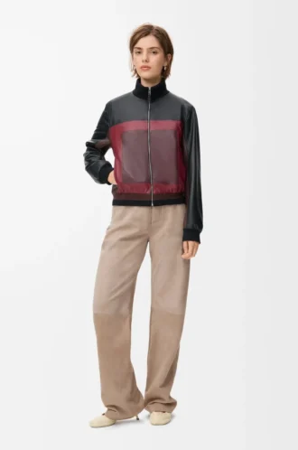Hose aus Ziegenwildleder in Dunkelbeige