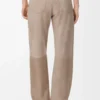 Hose aus Ziegenwildleder in Dunkelbeige