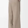 Hose mit Kordelzug aus Wolle und Kaschmir Beige Melange