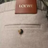 Hose mit Kordelzug aus Wolle und Kaschmir Beige Melange