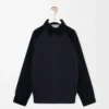 Hybrid-Overshirt aus Baumwolle und Wolle Dunkelblau/Marineblau