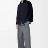 Hybrid-Overshirt aus Baumwolle und Wolle Dunkelblau/Marineblau