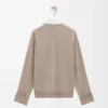 Hybridhemd aus Baumwolle und Wolle Weiß/Beige