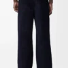 Hybridhose aus Baumwolle und Wolle Dunkelblau/Marineblau