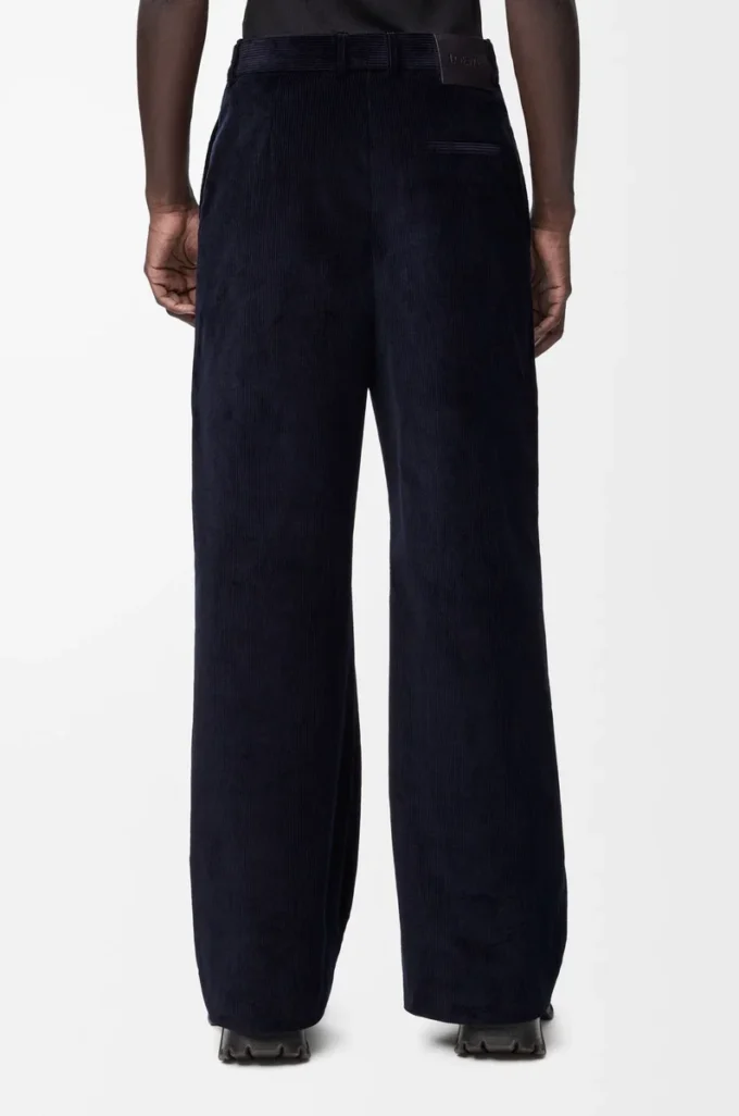 Hybridhose aus Baumwolle und Wolle Dunkelblau/Marineblau