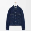 Hybridjacke aus Denim und Nappakalbsleder Raw Denim