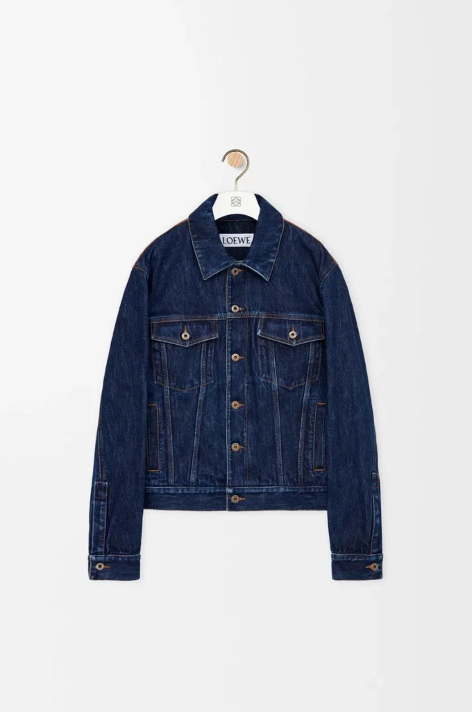 Hybridjacke aus Denim und Nappakalbsleder Raw Denim