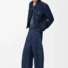 Hybridjacke aus Denim und Nappakalbsleder Raw Denim