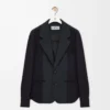 Hybridjacke aus Wolle Navy/Grau