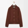 Jacke aus Baumwolle Braun/Dunkelbraun