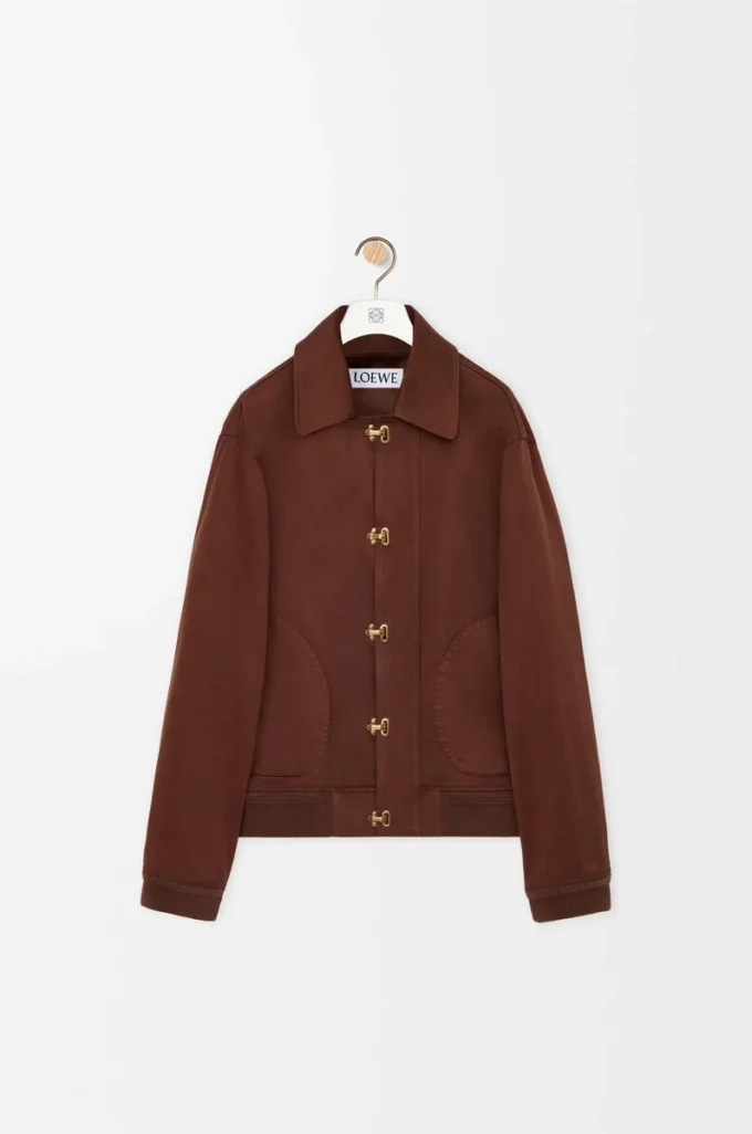 Jacke aus Baumwolle Braun/Dunkelbraun