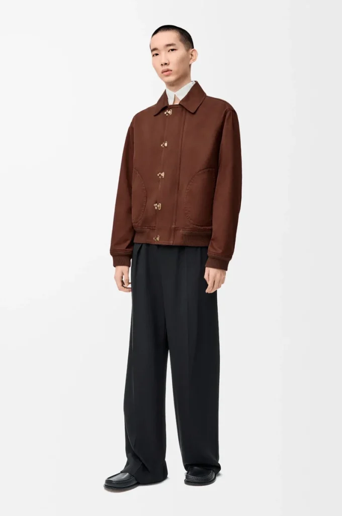 Jacke aus Baumwolle Braun/Dunkelbraun