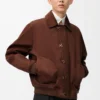 Jacke aus Baumwolle Braun/Dunkelbraun