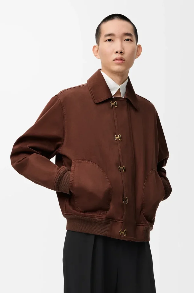 Jacke aus Baumwolle Braun/Dunkelbraun