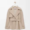 Jacke aus Baumwolle in Beige