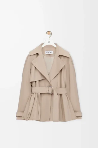 Jacke aus Baumwolle in Beige