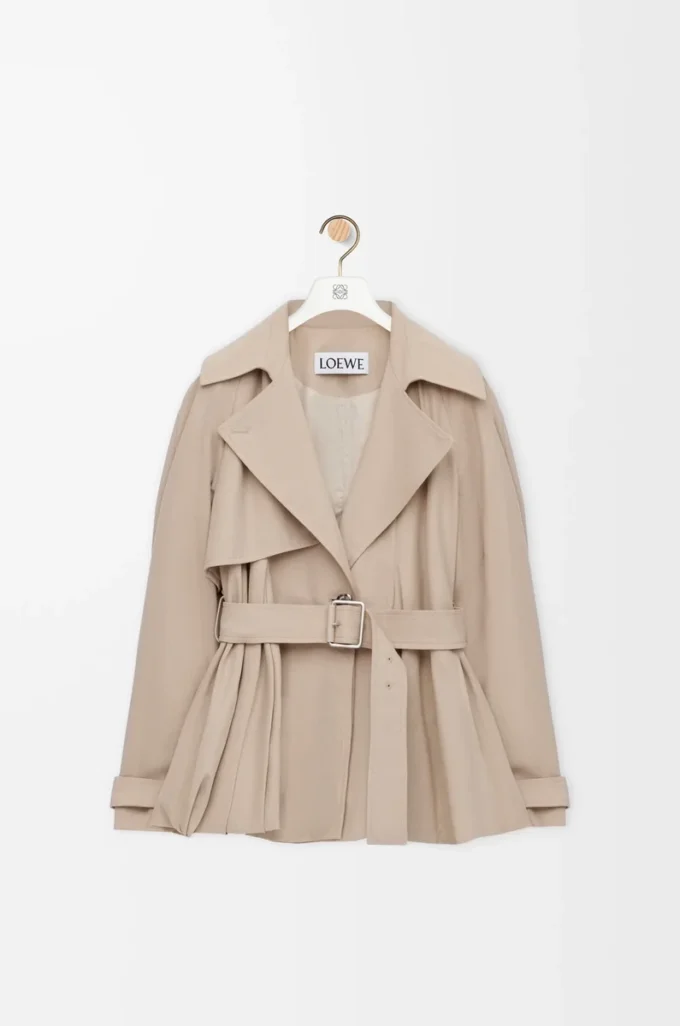 Jacke aus Baumwolle in Beige