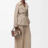 Jacke aus Baumwolle in Beige