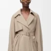 Jacke aus Baumwolle in Beige