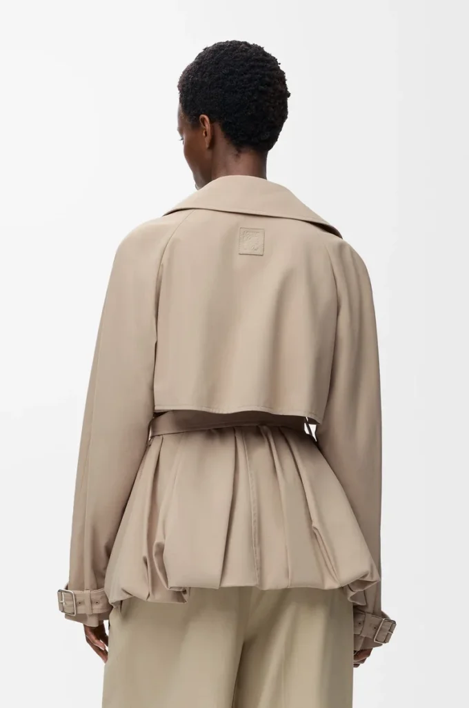 Jacke aus Baumwolle in Beige