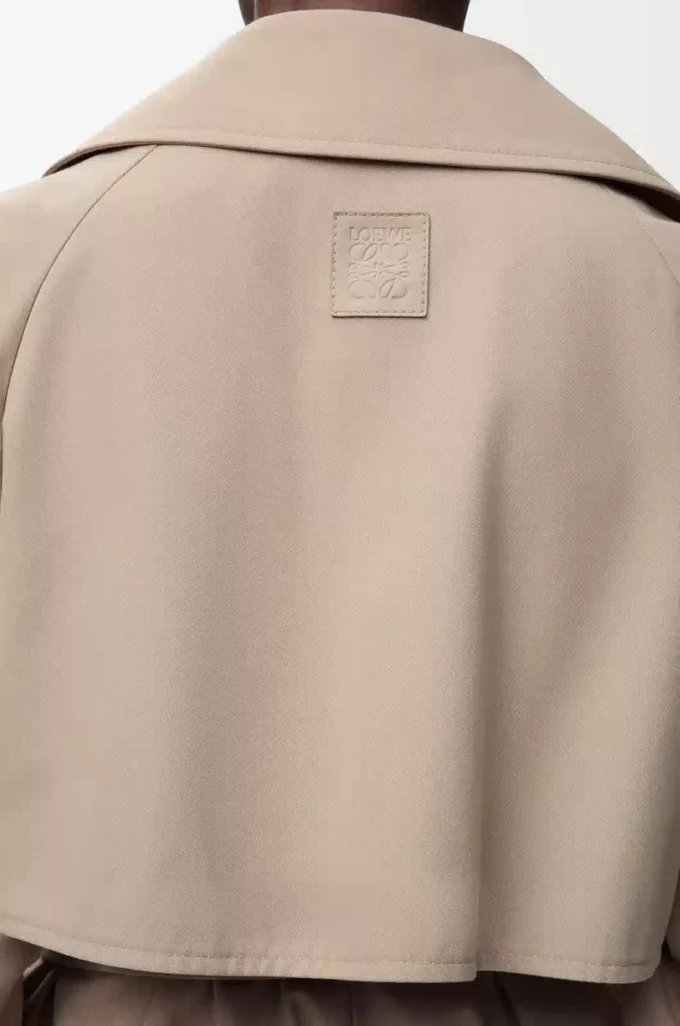 Jacke aus Baumwolle in Beige