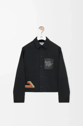 Jacke aus Baumwolle Schwarz