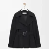 Jacke aus Baumwolle Schwarz