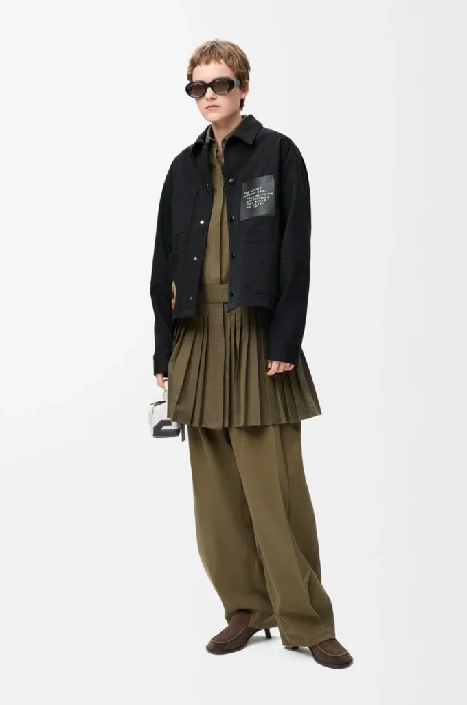 Jacke aus Baumwolle Schwarz