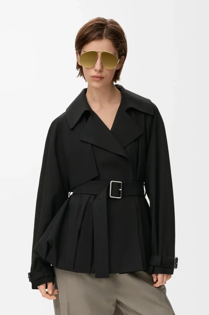 Jacke aus Baumwolle Schwarz