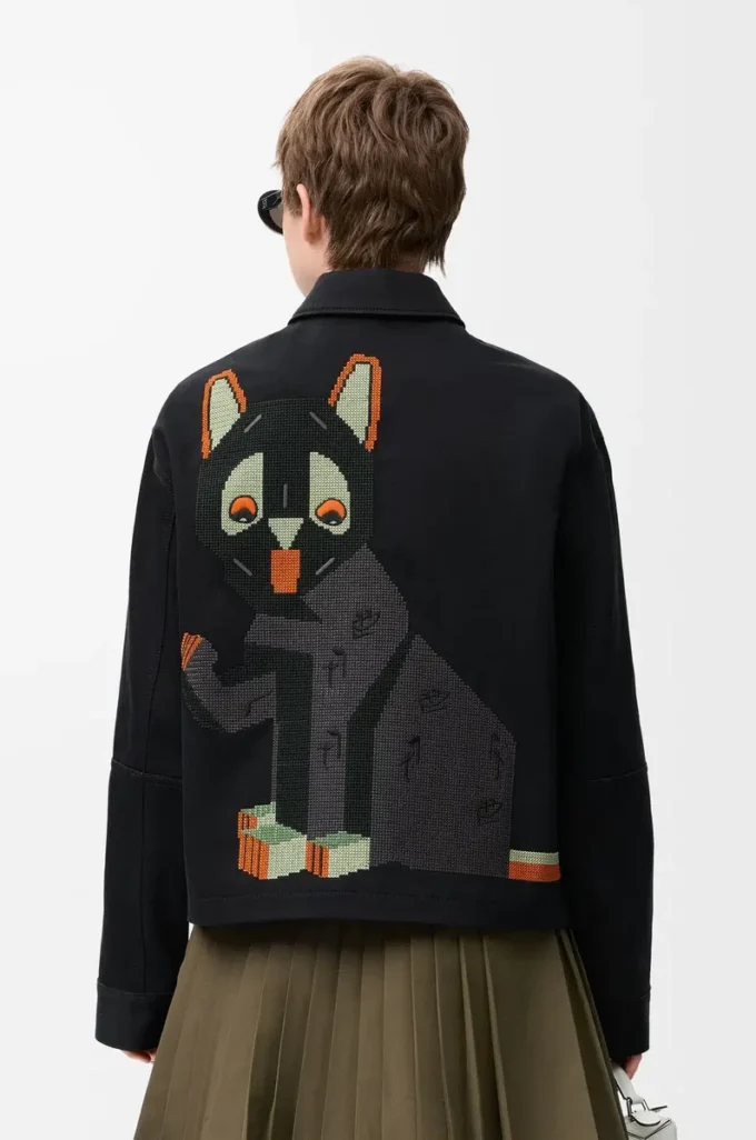 Jacke aus Baumwolle Schwarz