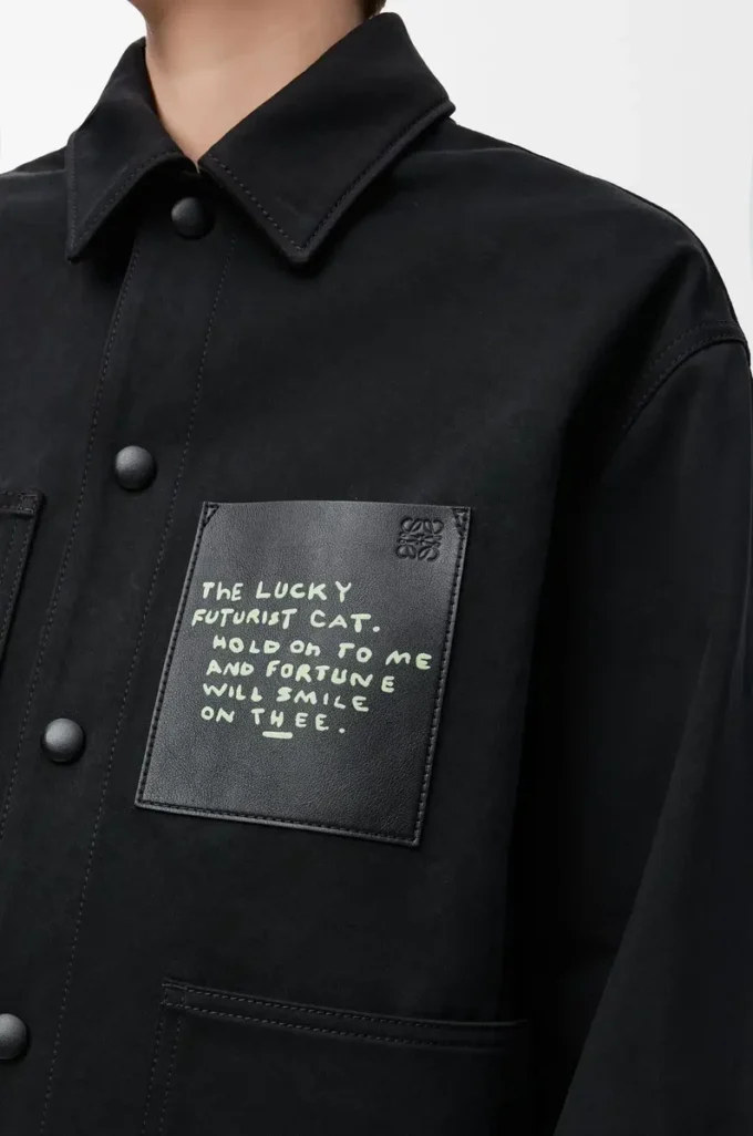 Jacke aus Baumwolle Schwarz