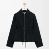 Jacke aus Baumwollmischgewebe Schwarz