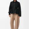 Jacke aus Baumwollmischgewebe Schwarz