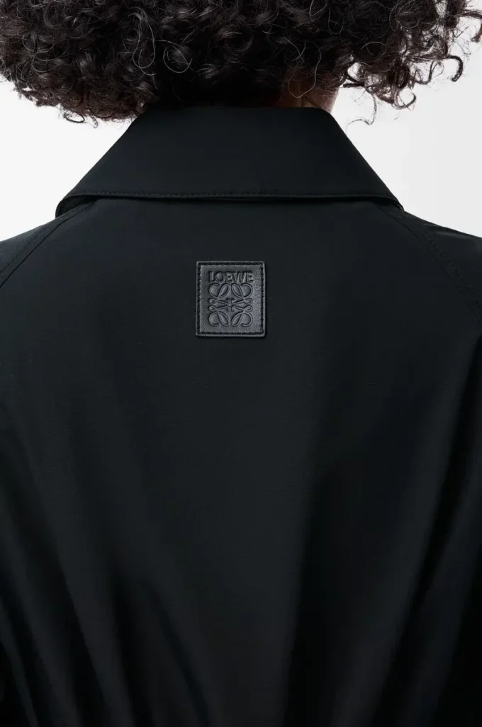 Jacke aus Baumwollmischgewebe Schwarz