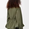 Jacke aus Baumwollmischung Khaki-Grün