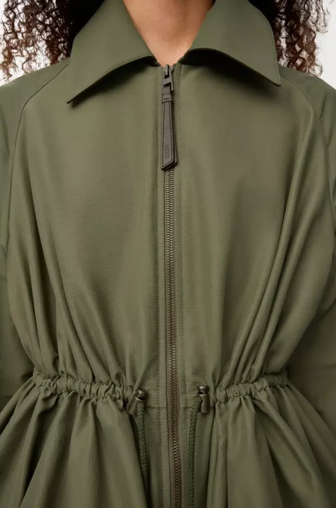 Jacke aus Baumwollmischung Khaki-Grün
