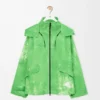 Jacke aus beflocktem Funktionsmaterial, grün