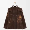Jacke aus beflocktem Funktionsmaterial Schokoladenbraun Jacke aus beflocktem Funktionsmaterial Schokoladenbraun