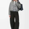 Jacke aus Lammfell Grau