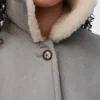Jacke aus Lammfell Grau